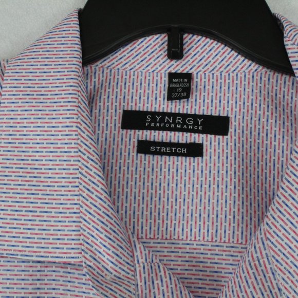 Synrgy Performance Shirt Men's 19 37/38 Stretch Long Sleeve - Picture 4 of 12